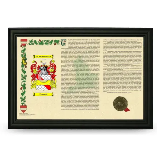 Pennels Armorial Landscape Framed - Black