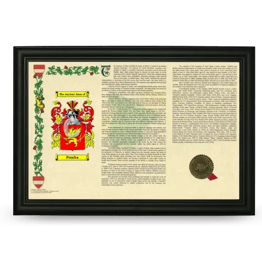 Peralta Armorial Landscape Framed - Black