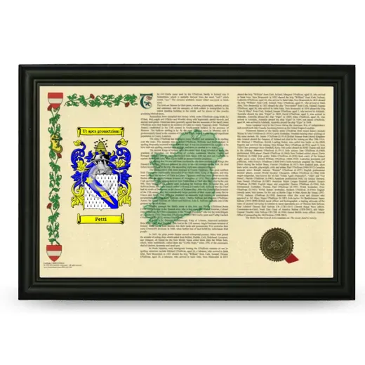 Petti Armorial Landscape Framed - Black