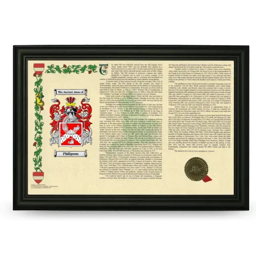 Philipson Armorial Landscape Framed - Black