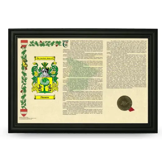 Pissarra Armorial Landscape Framed - Black