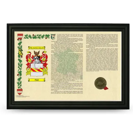 Pont Armorial Landscape Framed - Black
