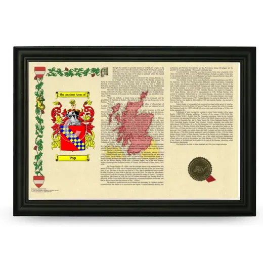 Pop Armorial Landscape Framed - Black
