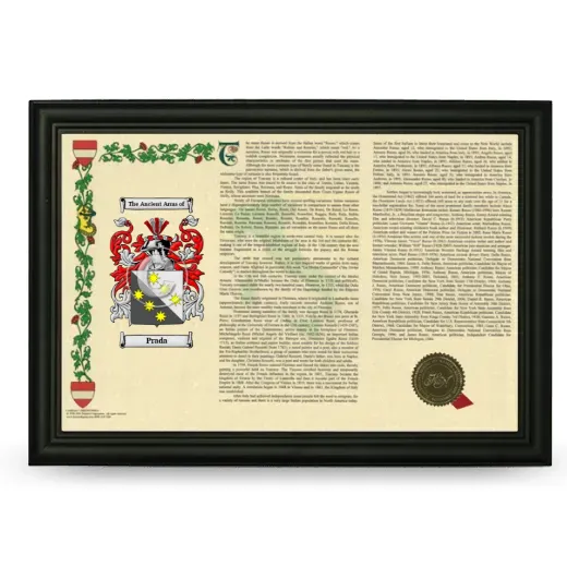 Prada Armorial Landscape Framed - Black