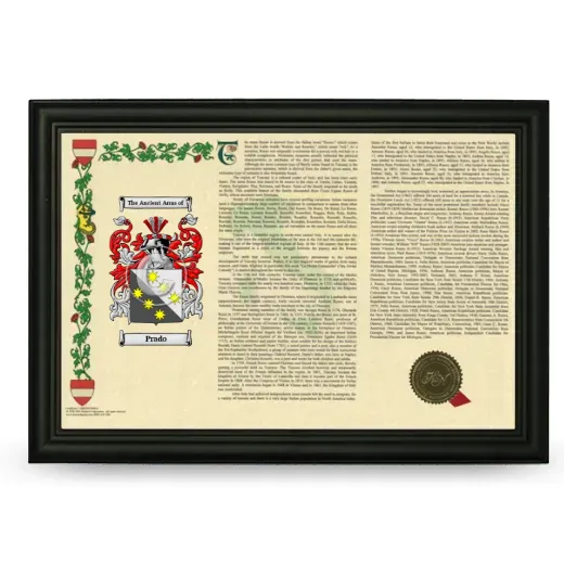 Prado Armorial Landscape Framed - Black