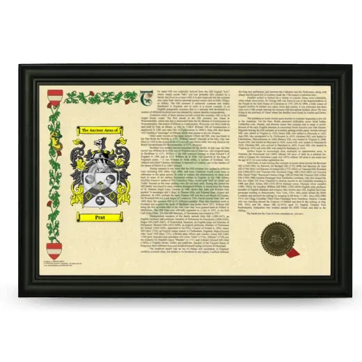 Prat Armorial Landscape Framed - Black