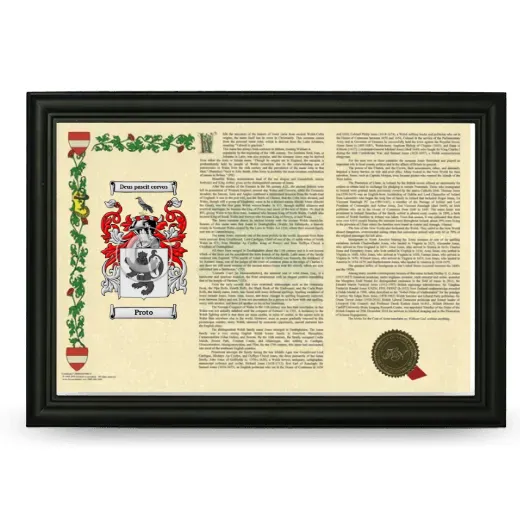 Proto Armorial Landscape Framed - Black