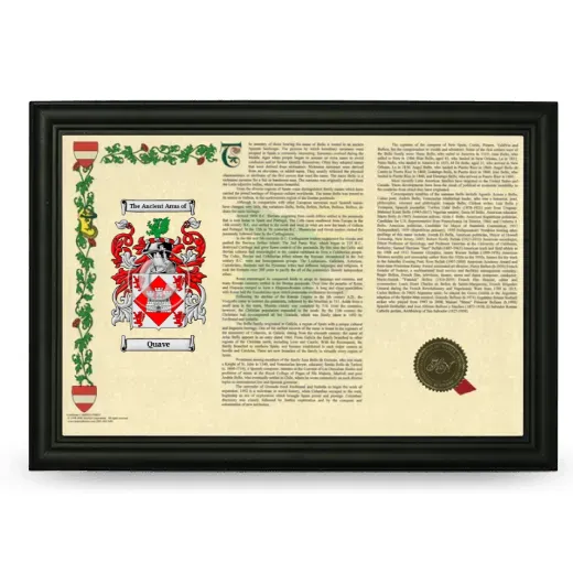 Quave Armorial Landscape Framed - Black