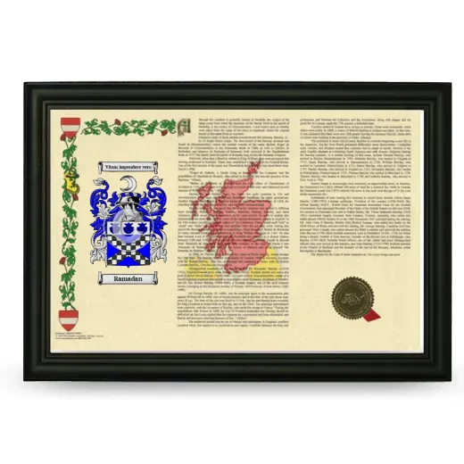 Ramadan Armorial Landscape Framed - Black