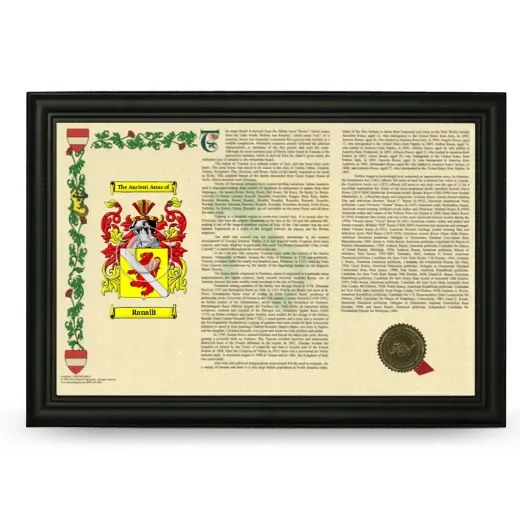 Ranalli Armorial Landscape Framed - Black