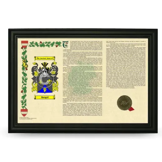 Rangel Armorial Landscape Framed - Black