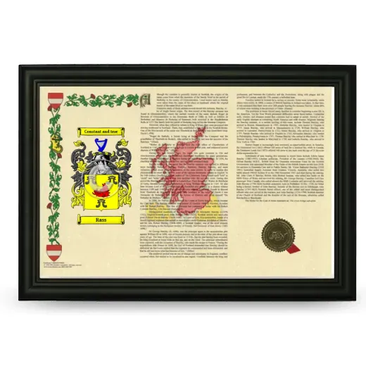 Rass Armorial Landscape Framed - Black