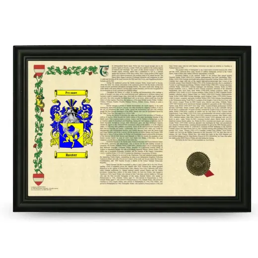 Rauter Armorial Landscape Framed - Black