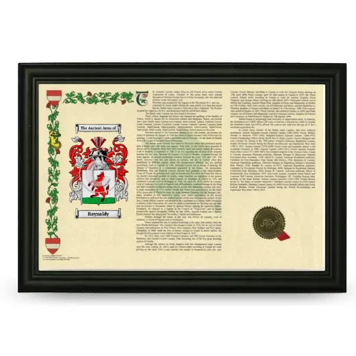 Raynaldy Armorial Landscape Framed - Black
