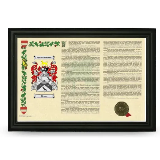 Reass Armorial Landscape Framed - Black