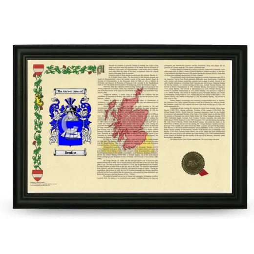 Renfro Armorial Landscape Framed - Black
