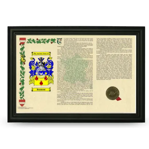 Reymont Armorial Landscape Framed - Black