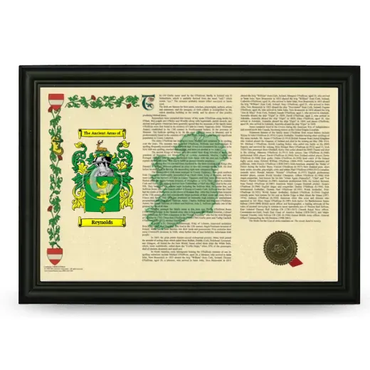 Reynolds Armorial Landscape Framed - Black