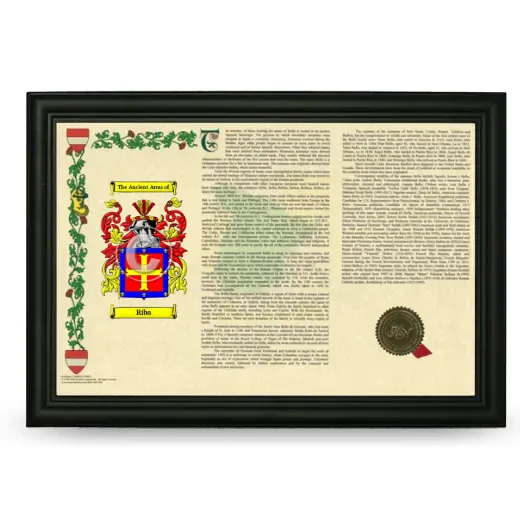 Riba Armorial Landscape Framed - Black