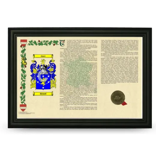 Ricard Armorial Landscape Framed - Black