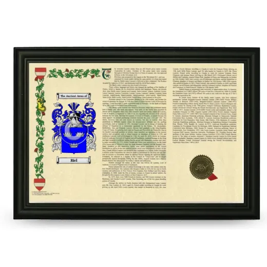 Riel Armorial Landscape Framed - Black