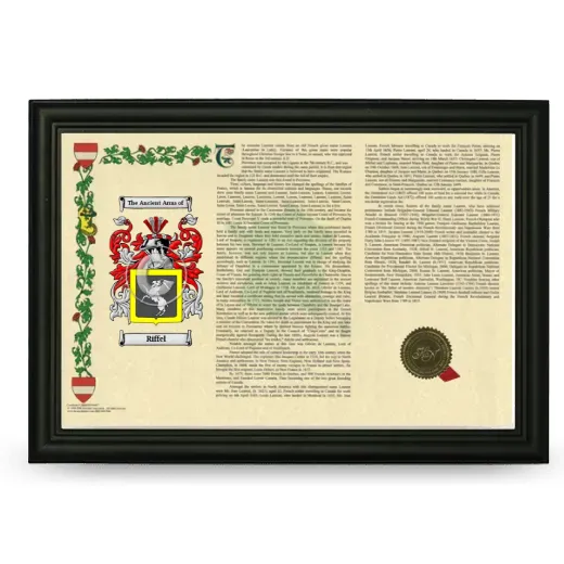 Riffel Armorial Landscape Framed - Black