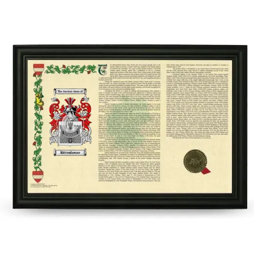 Rittenhouse Armorial Landscape Framed - Black