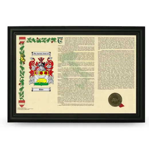 Rizo Armorial Landscape Framed - Black