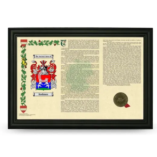 Rockman Armorial Landscape Framed - Black