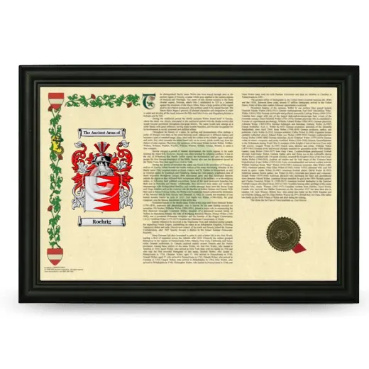 Roehrig Armorial Landscape Framed - Black