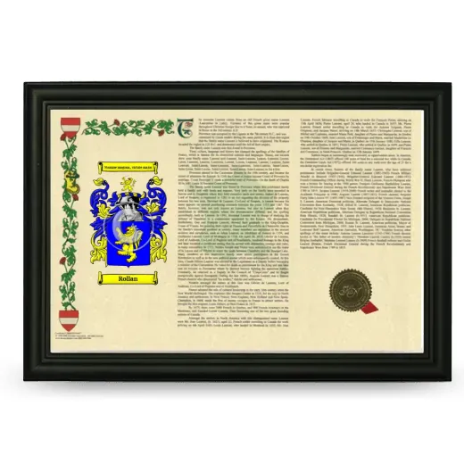 Rollan Armorial Landscape Framed - Black