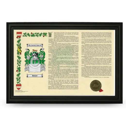Rosser Armorial Landscape Framed - Black