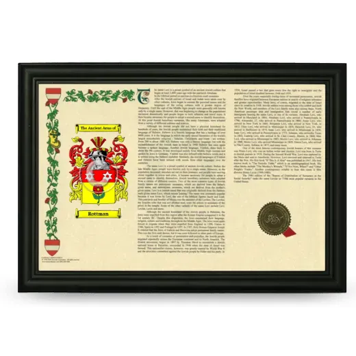 Rottman Armorial Landscape Framed - Black