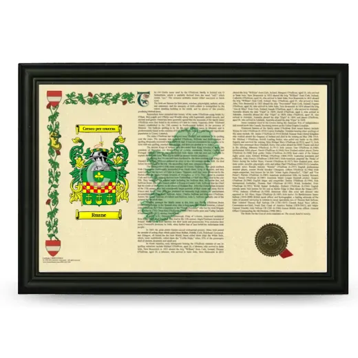 Ruane Armorial Landscape Framed - Black