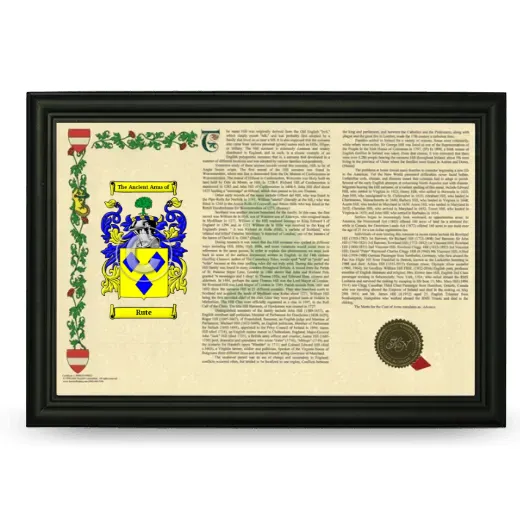 Rute Armorial Landscape Framed - Black