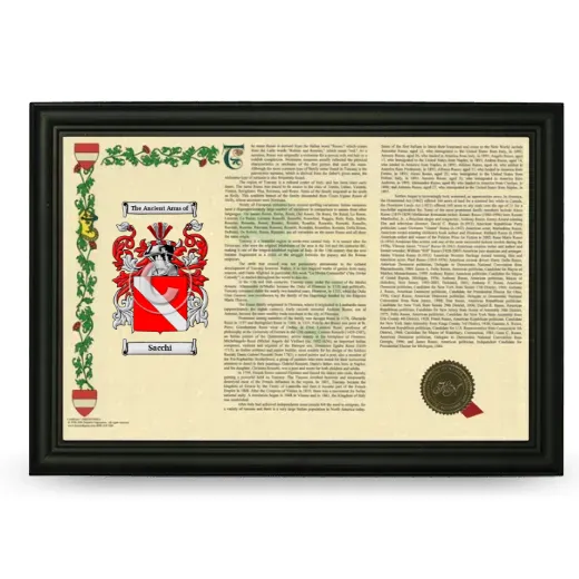 Sacchi Armorial Landscape Framed - Black