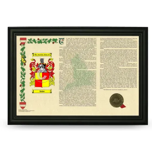Saise Armorial Landscape Framed - Black