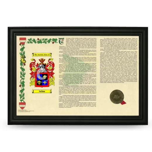 Salina Armorial Landscape Framed - Black