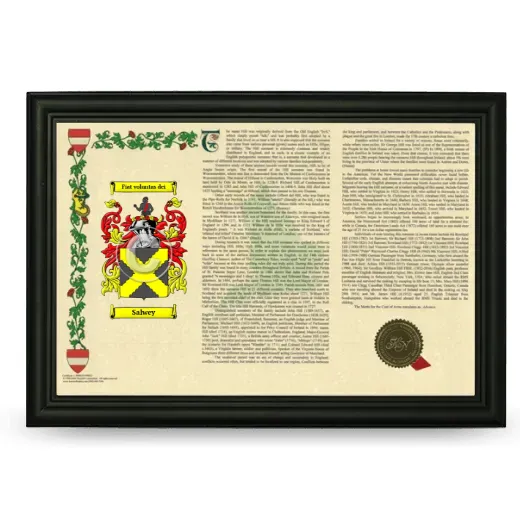 Salwey Armorial Landscape Framed - Black
