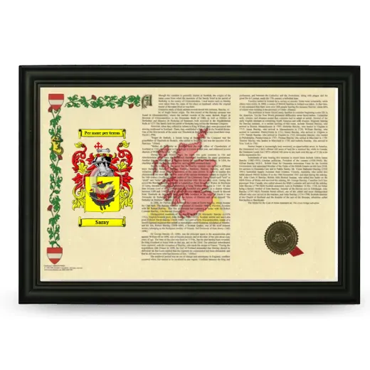 Saray Armorial Landscape Framed - Black