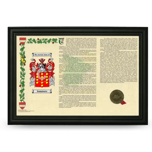 Sarmiento Armorial Landscape Framed - Black