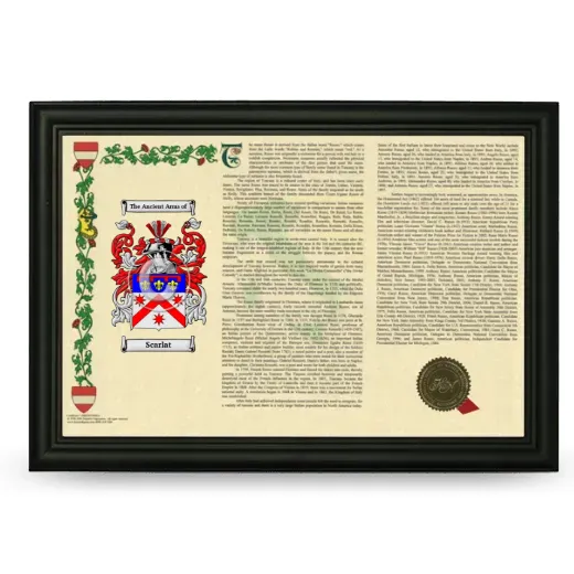 Scarlat Armorial Landscape Framed - Black