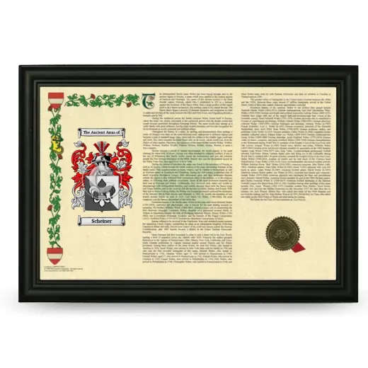 Scheiner Armorial Landscape Framed - Black