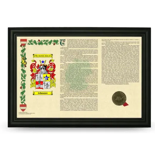 Schmoyer Armorial Landscape Framed - Black