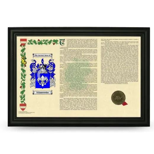 Schneeweiss Armorial Landscape Framed - Black
