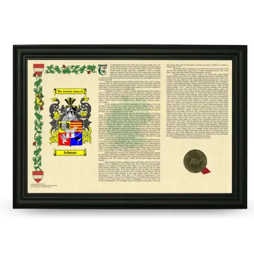 Schnurr Armorial Landscape Framed - Black