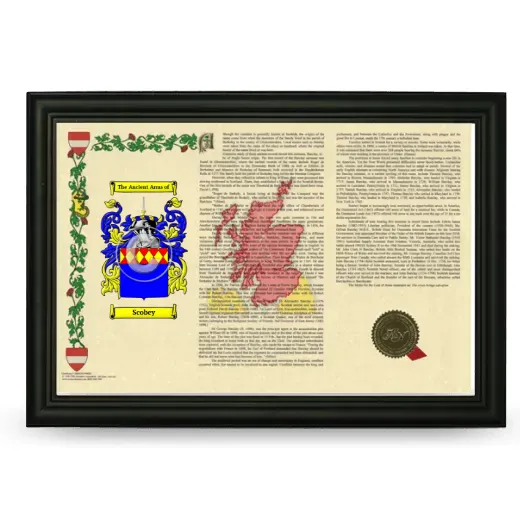 Scobey Armorial Landscape Framed - Black