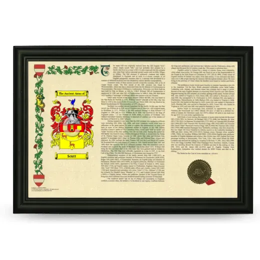 Scutt Armorial Landscape Framed - Black