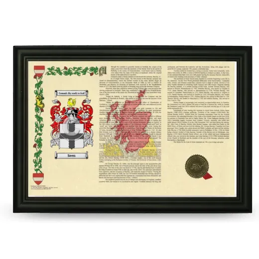 Seen Armorial Landscape Framed - Black