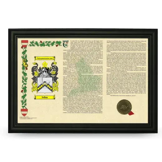 Sefan Armorial Landscape Framed - Black